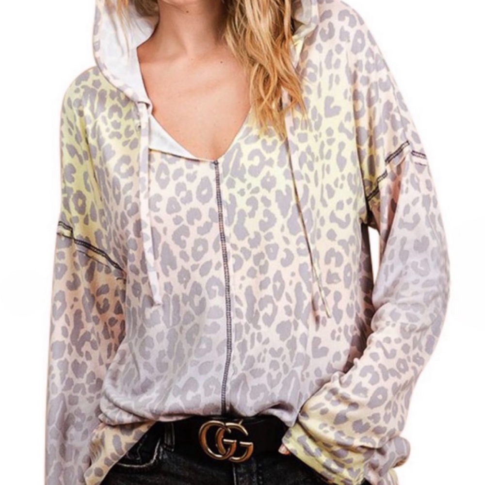 Rainbow Leopard Print Top